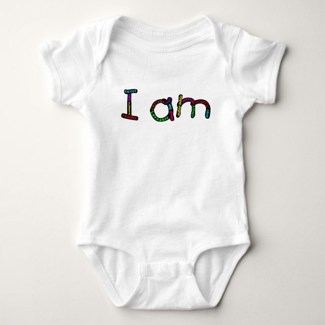 I am baby jersey bodysuit (Front)
