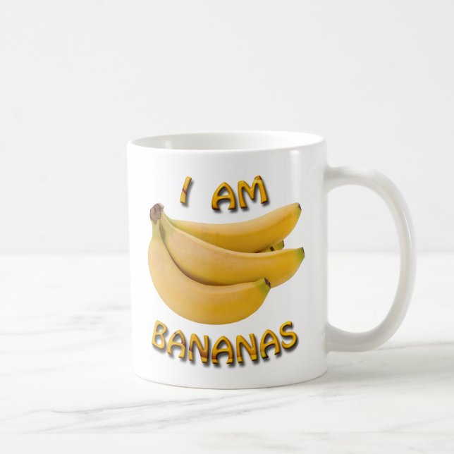 I Am Bananas Classic White Coffee Mug (Right)