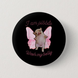 I Am Bble Wash My Belly Bble Meme Funny Dog Brainr 6 Cm Round Badge