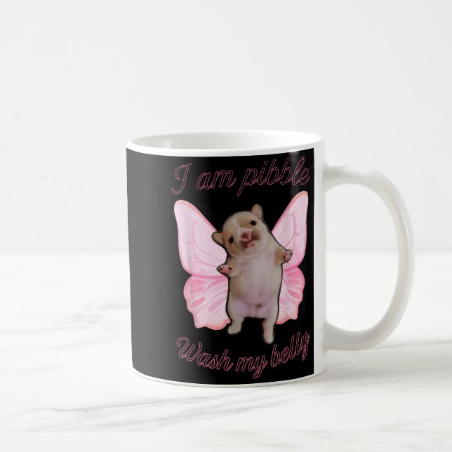 I Am Bble Wash My Belly Bble Meme Funny Dog Brainr Coffee Mug (Right)