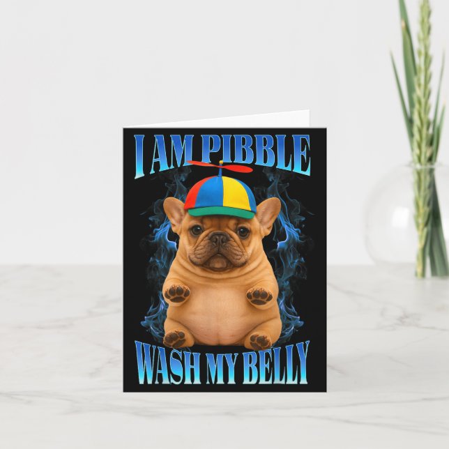 I Am Bble Wash My Belly Funny Bble Kids Youth Mom  Card (Front)