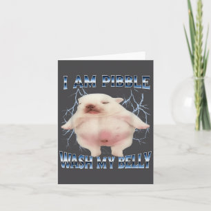 I Am Bble Wash My Belly Funny Dog Clean My Belly M Card