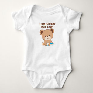 I am beary cute baby bodysuit with cute bear