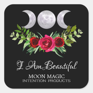 I Am Beautiful Affirmation Spell Candle Square Sticker