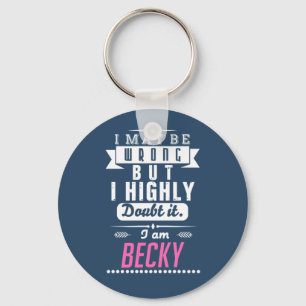 I am Becky I may be wrong but I highly doubt it Key Ring