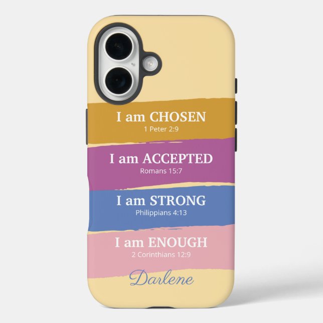 I am Bible Verses Personalised Case-Mate iPhone Case (Back)