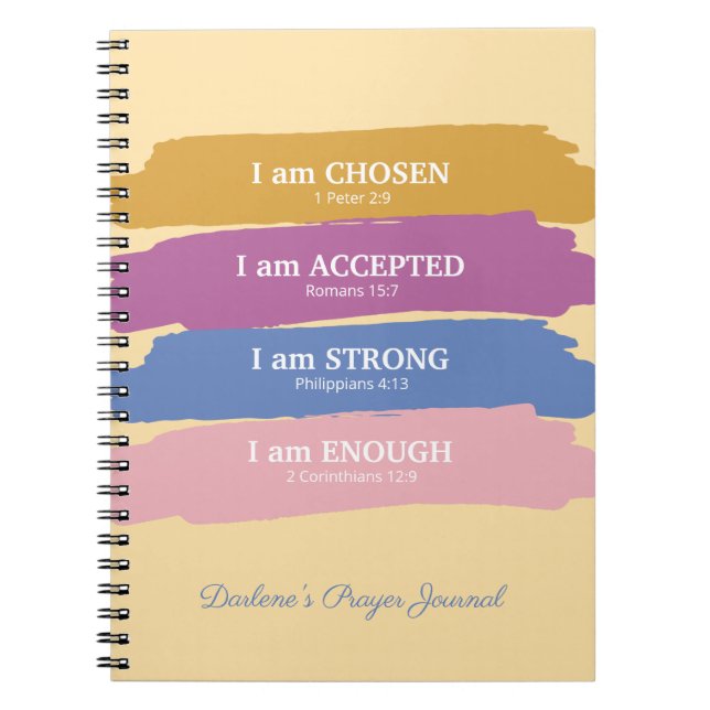 I am Bible Verses Personalised Notebook (Front)