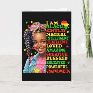 I Am Black Child American African Pride For Junete Card