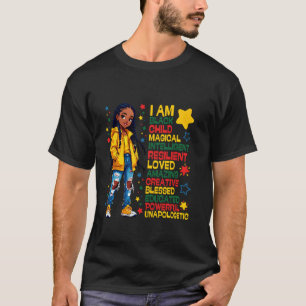 I Am Black Child History Month African American Gi T-Shirt