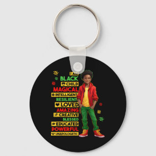 I Am Black Child History Month African American Ki Key Ring