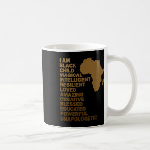I Am Black Child Magical Black History Month Kids Coffee Mug
