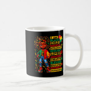 I Am Black Child Magical Black Woman African Black Coffee Mug