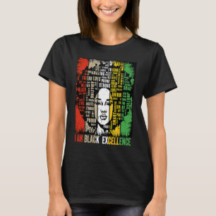 I Am Black Excellence Melanin Women Black Month Hi T-Shirt
