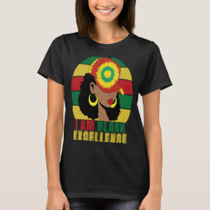 I Am Black Excellence Melanin Women Black Month Hi T-Shirt