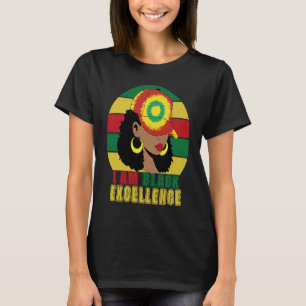 I Am Black Excellence Melanin Women Black Month Hi T-Shirt
