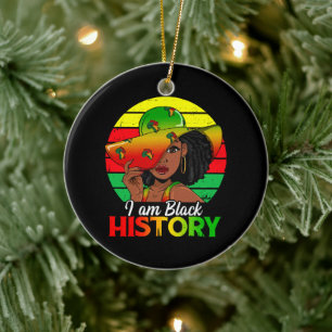 I Am Black History African America Ceramic Tree Decoration