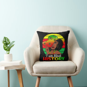 I Am Black History African America Cushion