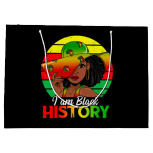 I Am Black History African America Large Gift Bag