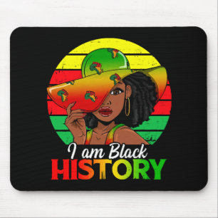 I Am Black History African America Mouse Mat