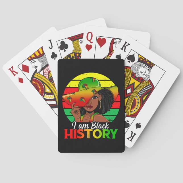 I Am Black History African America Playing Cards (Back)