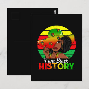 I Am Black History African America Postcard