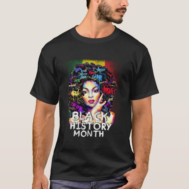 I Am Black History African American Melanin Queen  T-Shirt (Front)