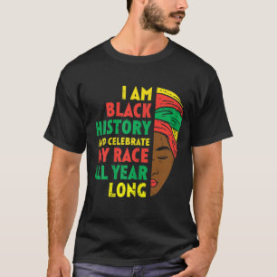 I Am Black History African American Woman Kente Me T-Shirt