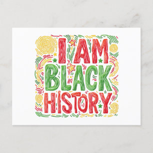 I Am Black History - Black Activism Postcard