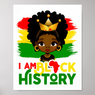 I Am Black History Black History African American Poster