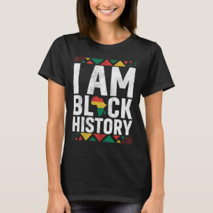 I Am Black History black History Month Africa Map T-Shirt