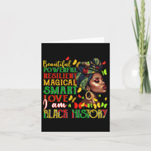 I Am Black History - Black History Month And Pride Card
