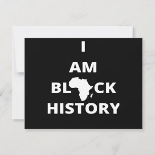 I Am Black History - Black History Month Classic Holiday Card