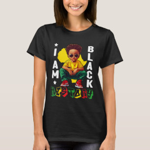 I Am Black History Black King Sungles Kids Toddler T-Shirt