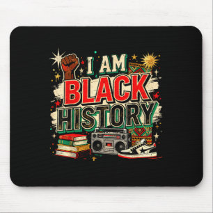 I Am Black History Culture Pride Design Mouse Mat