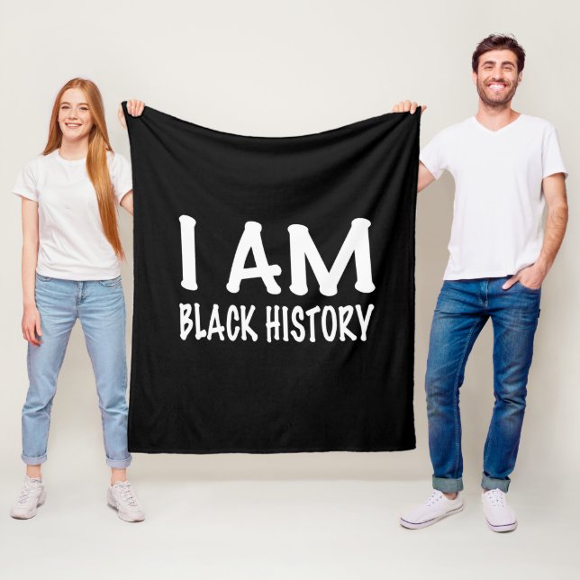 I Am Black History Fleece Blanket (In Situ)
