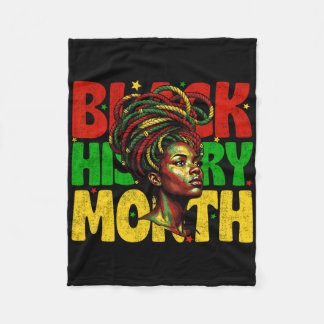 I Am Black History For Women Girls History Month J Fleece Blanket