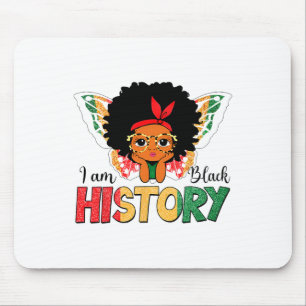 I Am Black History Girl Blm Black History Month Ju Mouse Mat