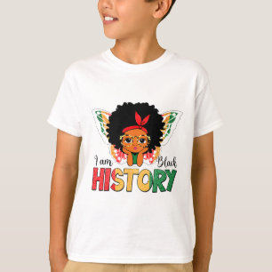 I Am Black History Girl Blm Black History Month Ju T-Shirt