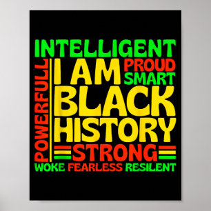 I Am Black History Intelligent Strong Powerful Men Poster