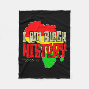 I Am Black History Kids Boys Black History Month M Fleece Blanket