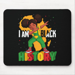 I Am Black History Kids Girls Women Black History Mouse Mat