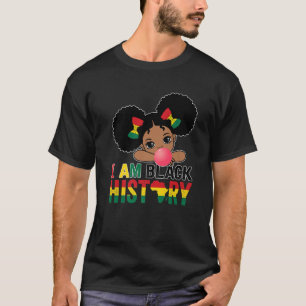 I Am Black History Little Melanin Princess BHM Pri T-Shirt