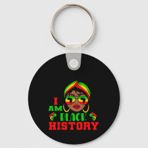 I Am Black History Melanin Afro Women Black Histor Key Ring