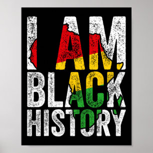 I Am Black History Men Women Black History Month A Poster