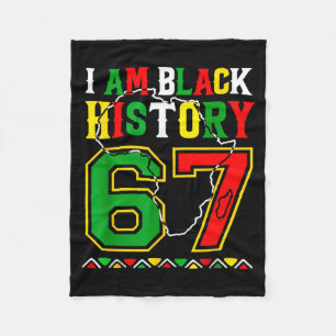 I Am Black History Month 67 Meme African American Fleece Blanket
