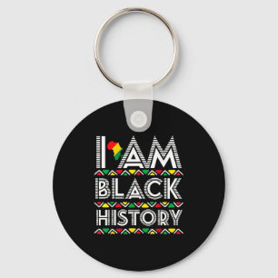 I Am Black History Month Africa Aboriginal Art Afr Key Ring