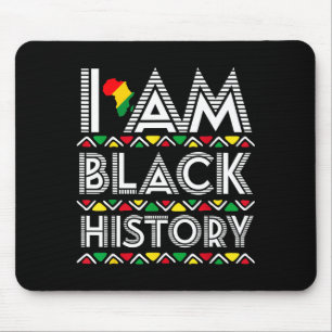 I Am Black History Month Africa Aboriginal Art Afr Mouse Mat