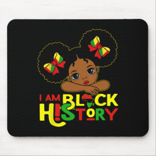 I Am Black History Month African American Black Gi Mouse Mat
