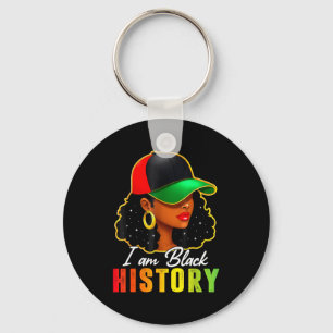 I Am Black History Month African American Black Wo Key Ring