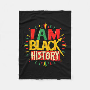 I Am Black History Month African American Boys Gir Fleece Blanket